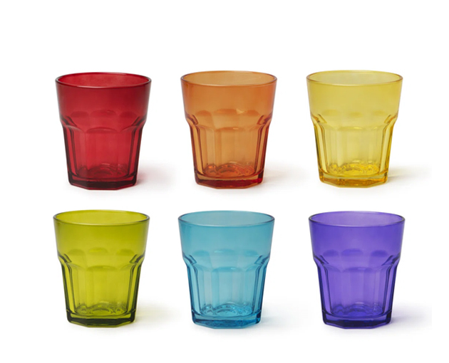 Colorful glass 6 pieces 250ml